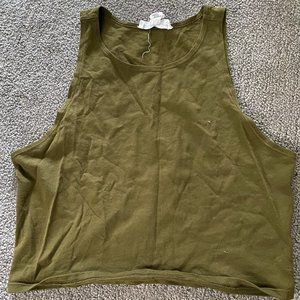 Green Copped Tank Top